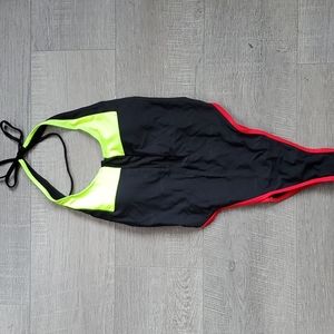 Ali Express one piece color block swimsuit.  Size Large